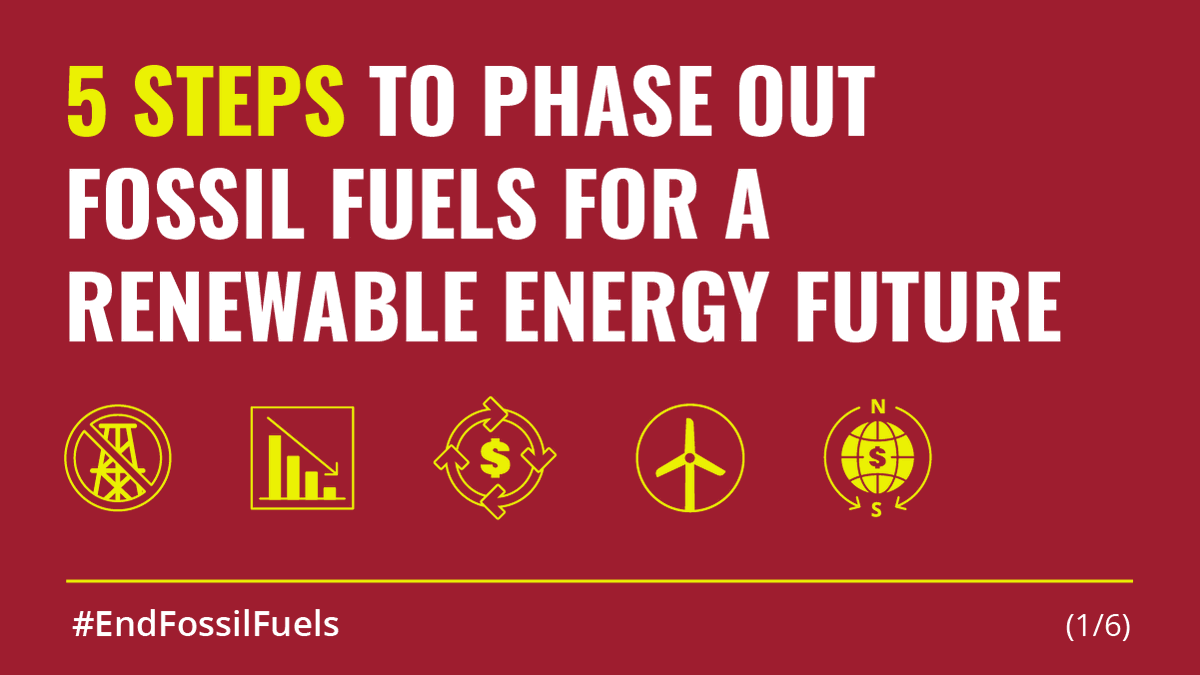 Record heat, deadly wildfires, mega storms, droughts and floods are wreaking havoc around the world. These are the five steps for governments to keep climate change in check 🧵⬇️ ggon.org/5-steps-to-pha… #EndFossilFuels | #FastFairForever | #COP28