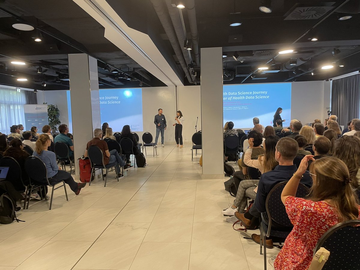 At the @berlinnovation Summit Carina Vorisek &amp; Michael Schirner present the Health Data Science Journey at Center of Health Data Science. Standardisation, annotation, protected infrastructure, quality control, patient acceptance, digital twin technology are parts of this journey.
