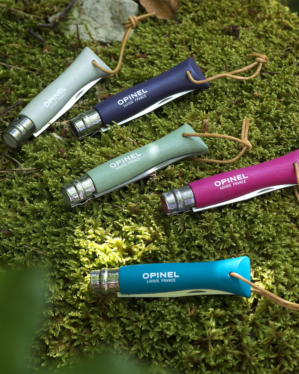 Opinel's tweet photo. Which of these n°08 baroudeurs is your favorite? 🎨 

(c) Studio Kalice 

https://t.co/1QKVwSglh0

#opinel #opinelknife #frenchknife #autumn #fall #wood #colors #couleurs #colorama https://t.co/VTTboKOVQf