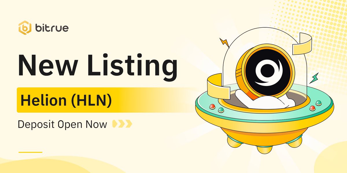 🔥 New listing $HLN is coming to #Bitrue spot trading. <a href="/enosys_global/">Ēnosys</a>

🔹 Deposit opened
🔹 HLN/USDT pair
🔹 Trading starts at 14:00 UTC, 29 Sep

🎁 New users can claim a welcome bonus of 1000 $USDT

Details: bit.ly/45aLgTp
