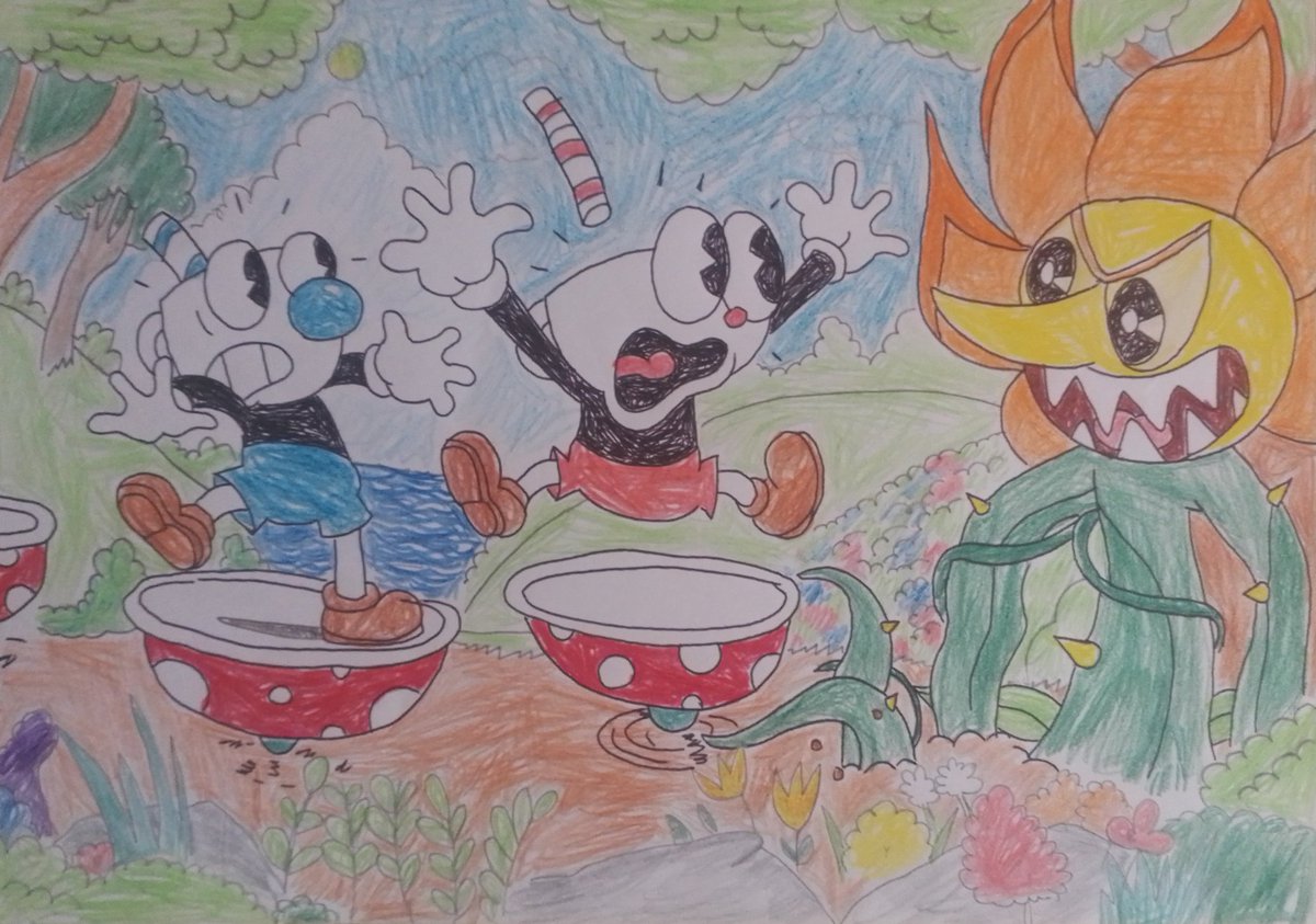 It's been 6 years since Cuphead and Mugman made a deal with the devil 😈 
#cupheadanniversary #Cuphead #1930style #runandgun #mugman 
#myartwork #myart #cuphead6thanniversary #6yearsofcuphead #handdrawn #handdrawnartwork #TodayInHistory #todayingaminghistory #OnThisDay