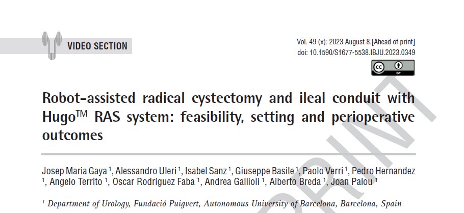 '#Robotic radical #cystectomy with intracorporeal urinary diversions is the way to GO: the new #HugoRAS system offers a feasible, reproductible & safe approach for this complex and meticolous surgery' @DrJM_Gaya, Urologic Oncology #PuigvertInScience 🔗pubmed.ncbi.nlm.nih.gov/37624661