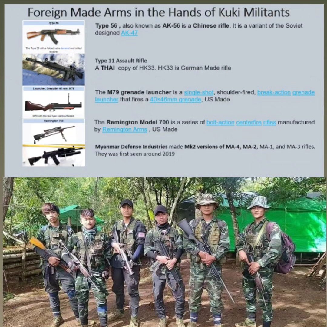 The so-called " poor "+"minor" community i.e. #KukiTerrorists are armed to the canine.
They don't have a single penny to buy medicine or food but to buy sophisticated foreign arms&amp;ammunation #KukiMilitants #SaveManipur #ManipurUnrest #ManipurViolenceRootCause#Manipur