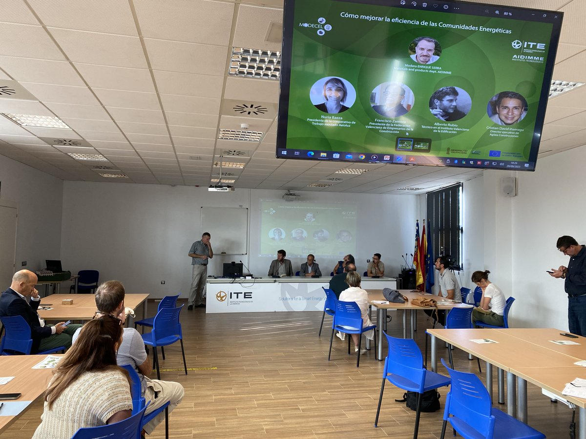 itenergia's tweet photo. A continuación Mesa Redonda sobre: Rehabilitación energética: Retos y oportunidades para acelerar la reconversión del parque de viviendas, en la Jornada: Cómo mejorar la eficiencia de las #ComunidadesEnergéticas, en el marco del proyecto #MODECEL
@itenergia
@AIDIMME
@GVAivace https://t.co/tzGXMcne3z