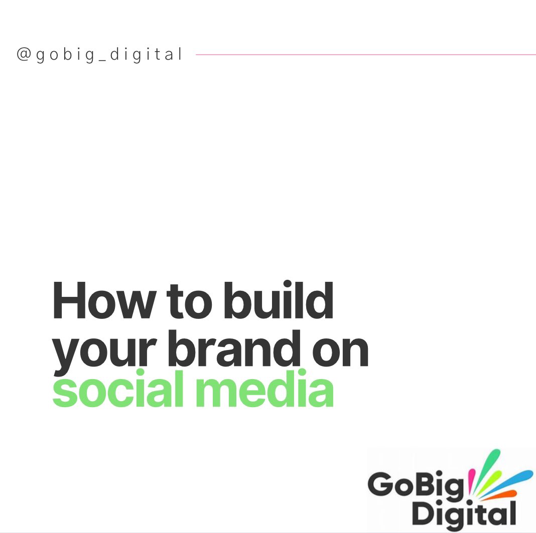 GoBigDigital's tweet image. Crafting your own brand on social media is important to establish an identity for your business.  Be unique, authentic and unforgettable with our 3 crucial tips. #socialmediamarketing #socialmedia