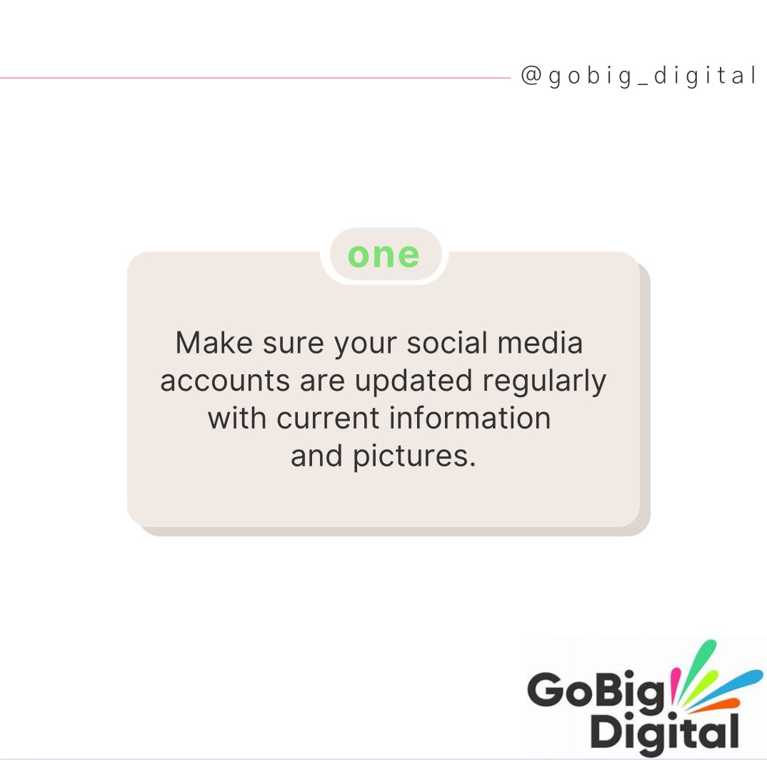 GoBigDigital's tweet image. Crafting your own brand on social media is important to establish an identity for your business.  Be unique, authentic and unforgettable with our 3 crucial tips. #socialmediamarketing #socialmedia