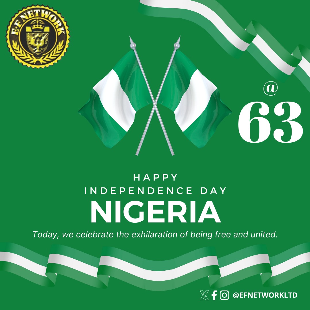 efnetworkltd's tweet image. We're proud to be a part of this great nation.

.
#IndependenceDay  #virtualtechnology #ICT #webdesigners #momo #Arya #lautech #Oyedepo