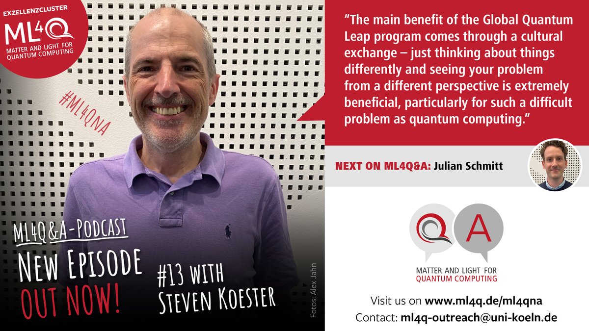 ML4Q_cluster's tweet photo. 🎙️New #podcast episode just released...with #Steven_Koester, Director of @gquantumleap, who talks about challenges of #nanofabrication in building #quantum_devices and why it needs a global network to tackle them. 👉 https://t.co/Svf4NMk5Cg
👉all episodes: https://t.co/nLTXg8s9FU https://t.co/ym6k7op08j