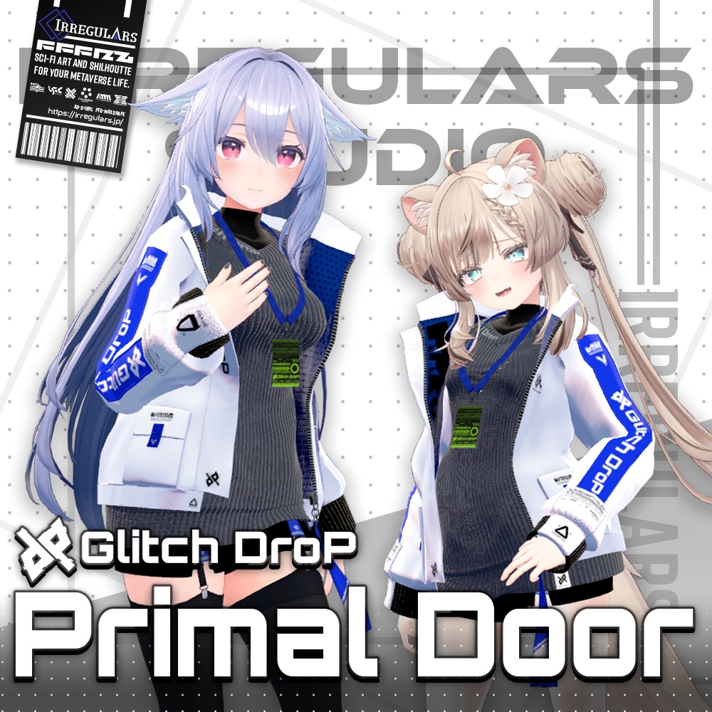 IncIrregulars's tweet photo. 【新商品販売開始】
『IRREGULARS STUDIO』
VRChat向けオリジナル3Dモデル
『Primal Door』販売開始
https://t.co/R9rRJq8Xrq
対応アバター：桔梗、マヌカ
単品価格：1500円
フルセット価格：3000円
※セット価格は対応アバターが増え次第
価格を3500円に変更予定です
#IRREGULARS
#桔梗3D
#マヌカ3D

特徴
・服のパーツは全て個別脱着可能
・MA対応でワンタッチ導入
・胸シェイプキー対応

サポートや最新情報などは
公式Discordへ：https://t.co/i1W0MOxeBL

デザイン:エンゲツ
( https://t.co/terl6XaaYW ) 
モデリング:きりう（外部委託）
( https://t.co/Oq4Yod3o4X)
モデリング監修＆テクスチャ:エンゲツ
( https://t.co/terl6XaaYW ) 
アバター対応:QUASIS
( https://t.co/xpsbiwEzEl)
セットアップ:KRAPｰKEY
( https://t.co/v3K22at4sV )