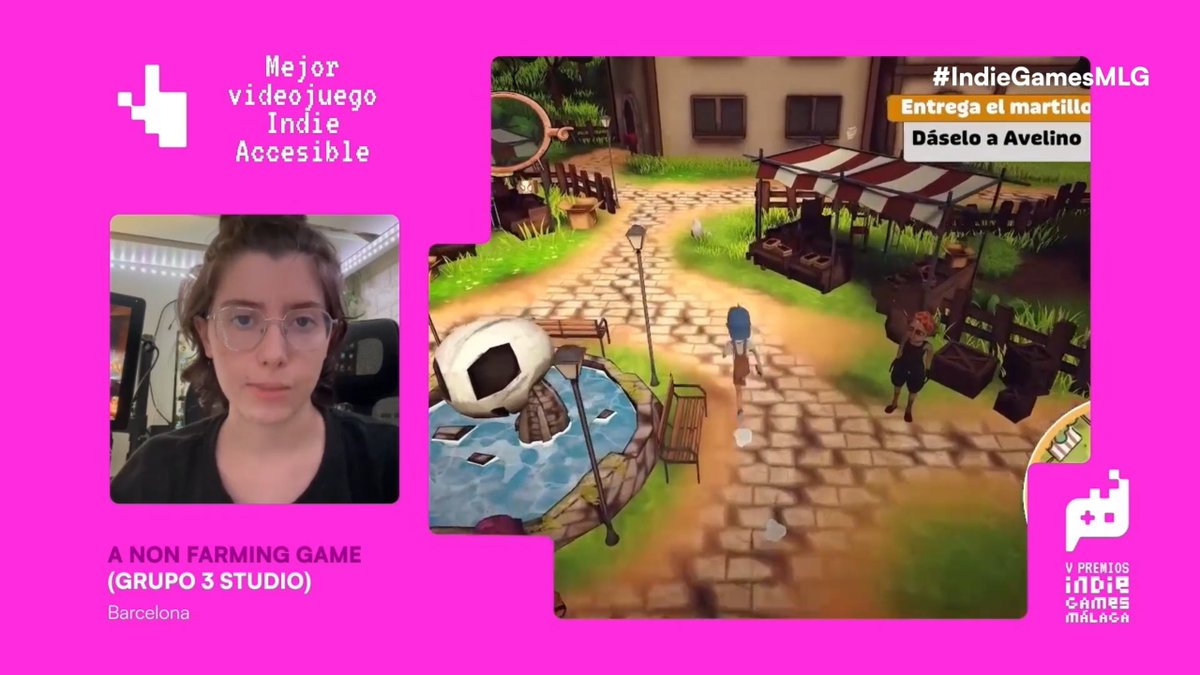 <a href="/PoloDigitalMLG/">Polo Nacional de Contenidos Digitales</a> "A Non Farming Game" finalista a la Indie Games Network (categoria videojoc accessible) !! 
<a href="/Fundacion_ONCE/">Fundación ONCE</a> #IndieGamesMLG