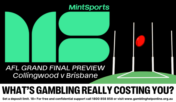 MintSportscomau's tweet photo. AFL Grand Final - Collingwood v Brisbane Preview with
@brownley_james 
Find the article at https://t.co/rv4cxg1eEZ https://t.co/N5Xk0Qk1dd