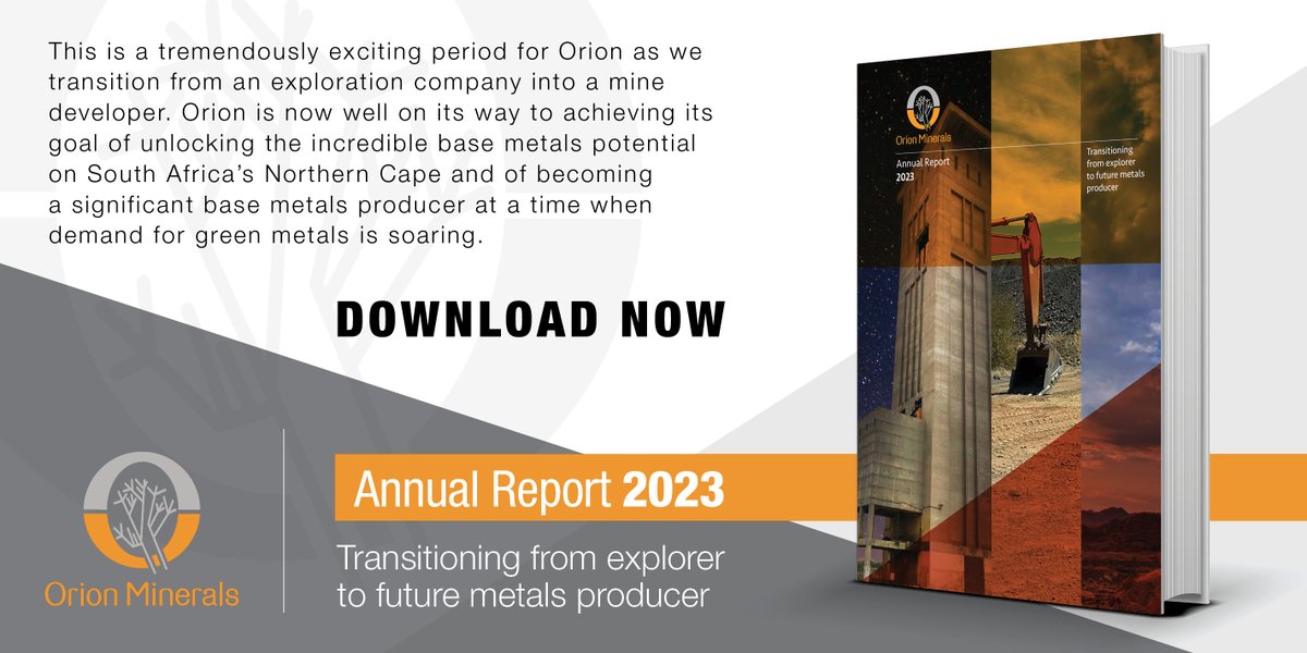 OrionMinerals's tweet image. ORION PUBLISHES ITS ANNUAL REPORT 2023
Despite a challenging global macro-economic backdrop, the past year has been a transformational period for Orion Minerals. 
Download our Annual Report 2023 here - orionminerals.com.au/investors/fina…
#OrionMinerals #PrieskaProject #okiepproject #copper