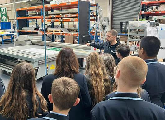 Really fantastic to have pupils from <a href="/WGSecondaryAcad/">West Grantham Church of England Secondary Academy</a> visit us <a href="/VikingSigns/">Viking Signs</a> yesterday for <a href="/MakeUKCampaigns/">Make UK Campaigns</a> <a href="/MakeUK_/">Make UK</a> #NMD2023 National #manufacturing day to learn about how we manufacture 1000s of signs here in #Grantham #ukmfg <a href="/GreaterLincsLEP/">Greater Lincolnshire LEP</a> <a href="/GranthamJournal/">Grantham Journal</a> <a href="/MadeSmarterEM/">MadeSmarterEastMids</a>