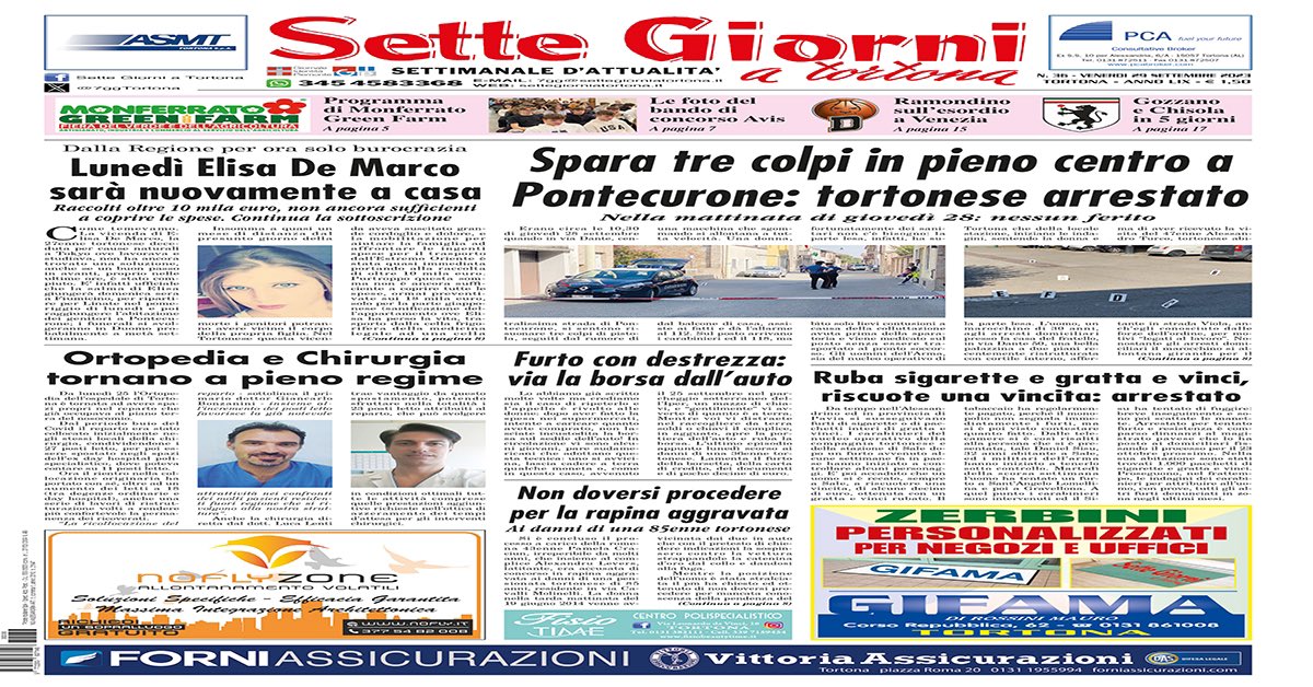 𝗟𝗔 𝗣𝗔𝗚𝗜𝗡𝗔 𝗙𝗟𝗔𝗦𝗛 𝗗𝗜 𝗦𝗘𝗧𝗧𝗘 𝗚𝗜𝗢𝗥𝗡𝗜
𝗘𝗱𝗶𝘇𝗶𝗼𝗻𝗲 𝟯𝟲 𝗱𝗲𝗹 𝟮𝟵.𝟵.𝟮𝟬𝟮𝟯
➡️ settegiorniatortona.it/2023/09/29/la-…