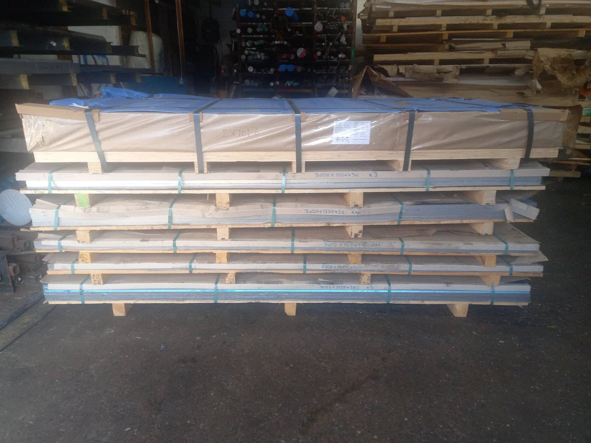 steelexpress's tweet photo. Aluminium 6082T6 Plate (3020mm x 1520mm) has been delivered today...

Thicknesses we stock:

5mm // 6mm // 8mm // 10mm // 12mm // 15mm // 16mm // 20mm // 25.4mm // 30mm // 31.75mm // 40mm // 45mm // 50.8mm // 57.15mm // 63.5mm // 76.2mm // 88.9mm // 101.6mm // 127mm // 152.4mm https://t.co/hLsFfaS9h1