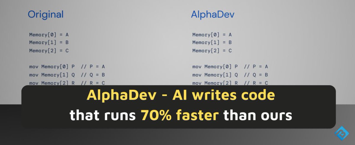 byteforces's tweet photo. 🎯 #AlphaDev uncovered a faster algorithm for sorting, a method for ordering data that is up to 70% faster for shorter sequences and about 1.7% faster for sequences exceeding 250,000 elements.
#byteforces #AI #programming #Trending https://t.co/crIHiAigeV