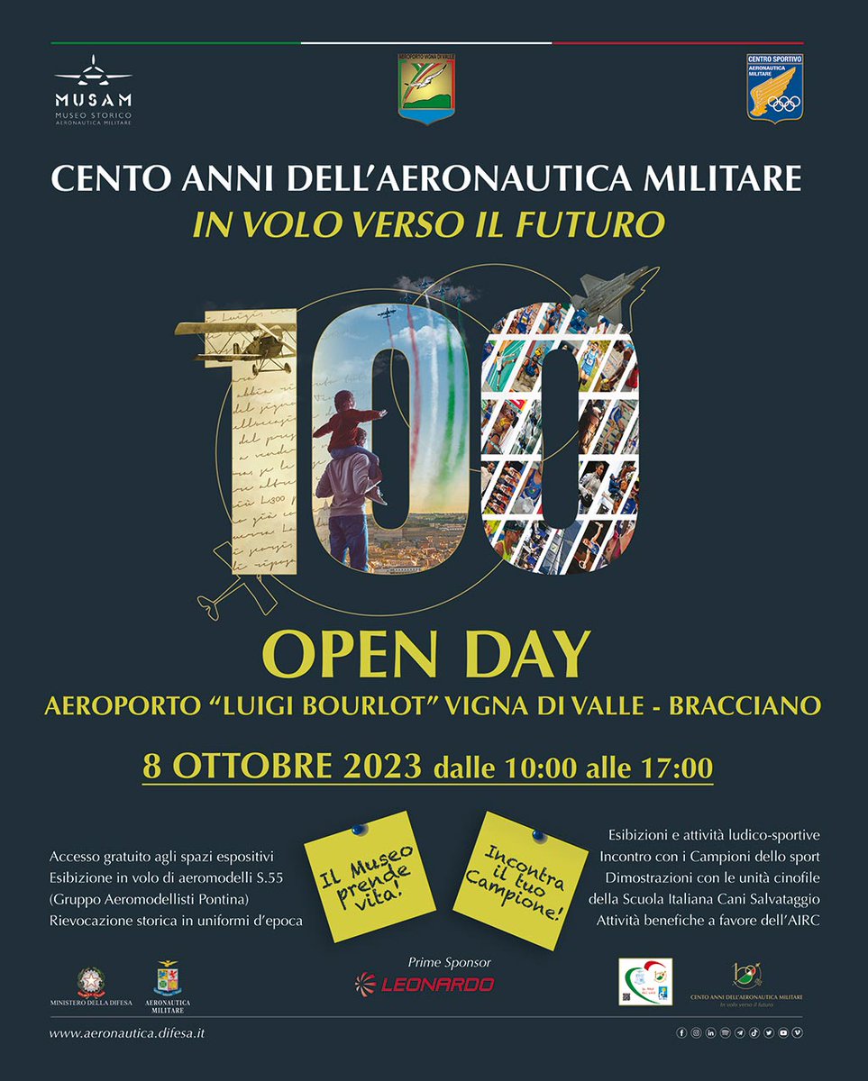 #AeronauticaMilitare: 8 ottobre 2023 open day al Museo Storico e Centro Sportivo di Vigna di Valle.
👇
aviation-report.com/aeronautica-mi…

#AeronauticaMilitare100 <a href="/ItalianAirForce/">Aeronautica Militare</a> <a href="/MusAM_PI/">PAOMusAM</a>