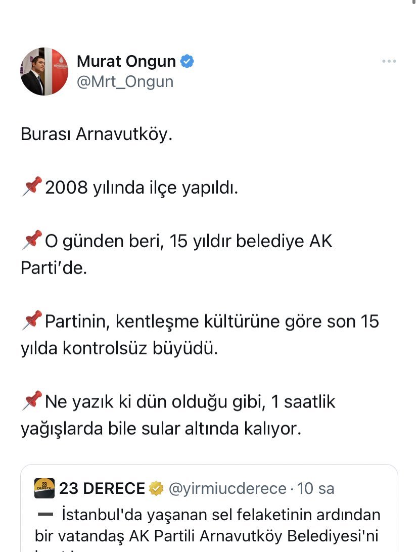 O vatandaşımızın evini, Han Deresi’nin taşması sonucu su bastı. Sebebi de İBB'nin sorumluluğunda olan bu derenin rutin temizlik ve ıslahının yapılmaması idi. Tatillerinizin faturasını vatandaşa çıkarırken bu pişkinliğinize hayret ediyorum. İşinizi yapın @Mrt_Ongun
