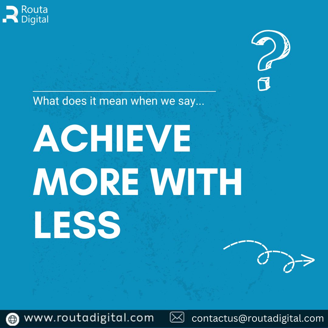 RoutaDigital's tweet photo. Our motto is more than words; it's a promise to help your business 'Achieve More with Less'. What does it mean?
-Cost-efficient success
-Sustainability
-Instant access to top resources
-Long-term focus on relationship
-Creating value through our services.
#RoutaDigital #finland https://t.co/eeJO8xNwNh