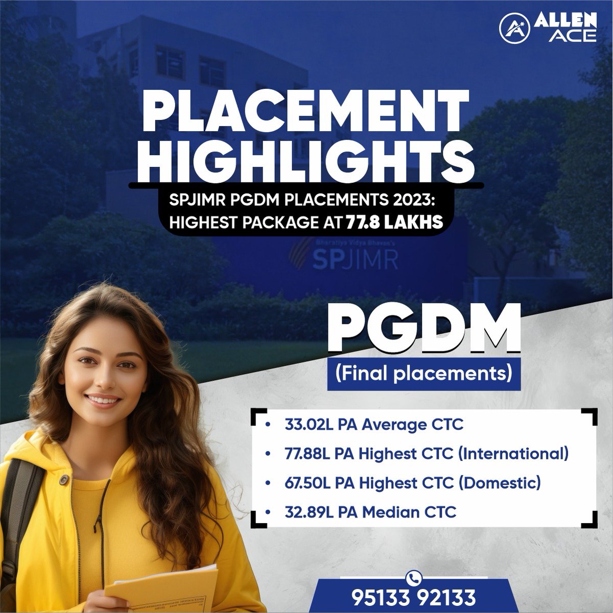 ➡️ SPJIMR placement report - Everything you need to know.

#mba2023 #mba #SPJIMR #SPJIMRplacement #2023SPJIMR
#ALLEN #ACE #SPJIMR #mbaprep #mbacoaching #CAT
#catcoaching  #prep #SPJIMRprepration