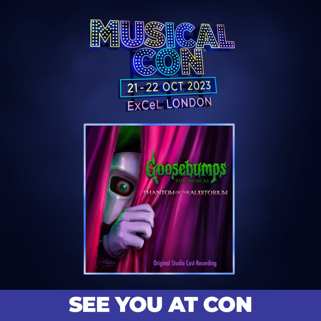 Hey UK fans, exciting news! #GoosebumpsTheMusical writers @JohnMaclay and @daabosch are coming your way! 😱👻💂‍♂️

Musical Con is just 3 weeks away! ExCeL London, October 21-22. Book your tickets now at musicalcon.co.uk and we'll #SeeYouAtCon