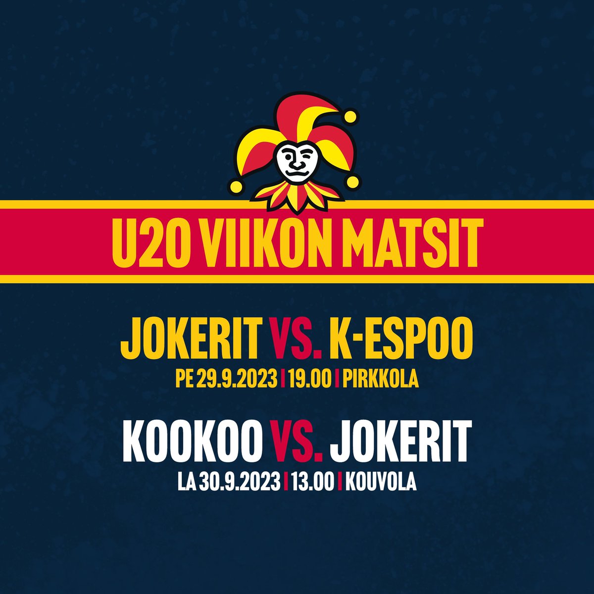 Tänään Pirkkolassa, huomenna Kouvolassa💪 Aika palata takaisin voittokantaan🔴🟡