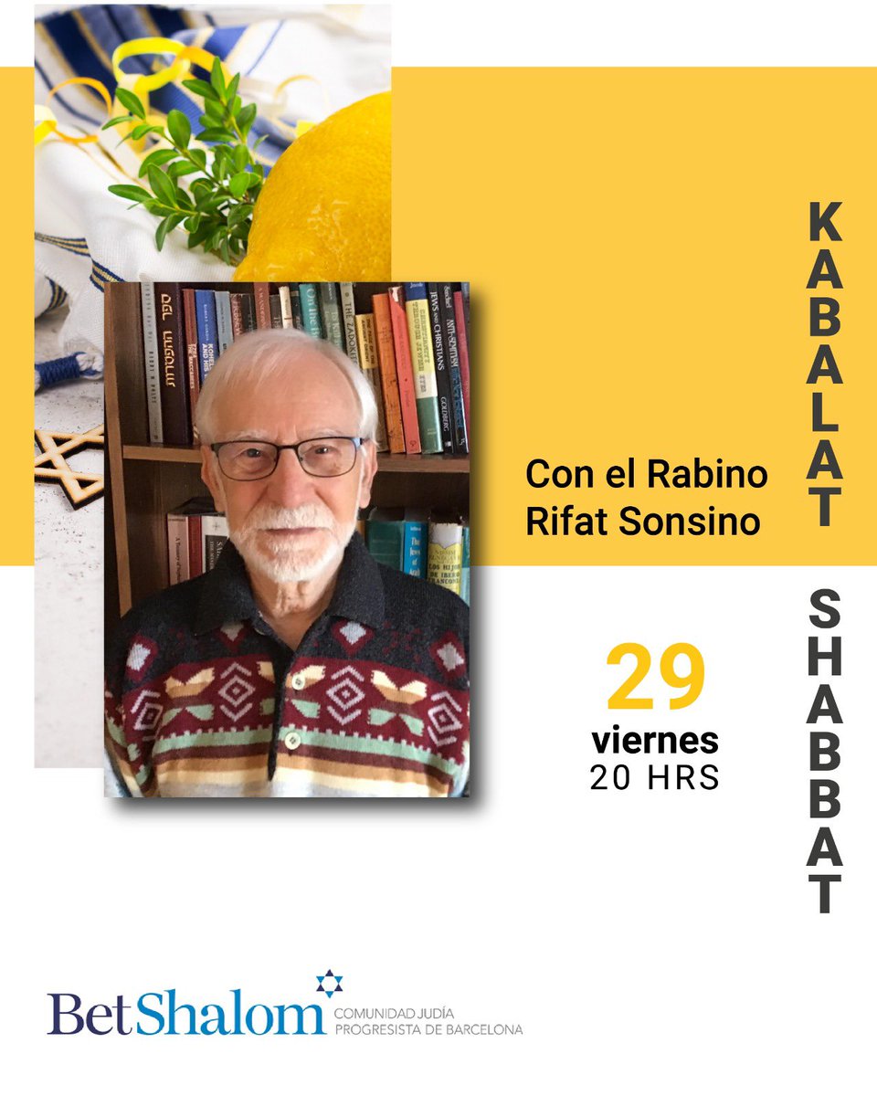 #Avui Kabalat Shabbat amb el rabí Sonsino.
Shabbat shalom i khag sucot sameakh! 
שבת שלום וחג סוכות שמח!
