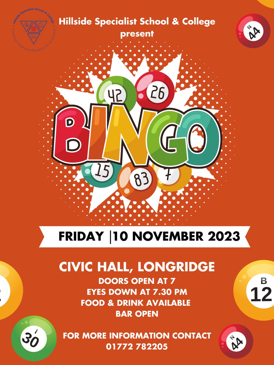 BINGO IS BACK!!!
Hope you can all attend - last year was a huge success raising £1600!!!
If anyone can or know anyone that could donate any bingo prizes we would really appreciate your support 📷
