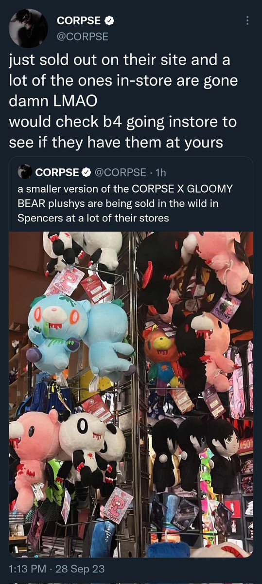 Corpse_Deleted's tweet photo. corpse deleted tweet 

tweeted: 28th September 2023, 1:13 pm PT https://t.co/UblRSFrUVi