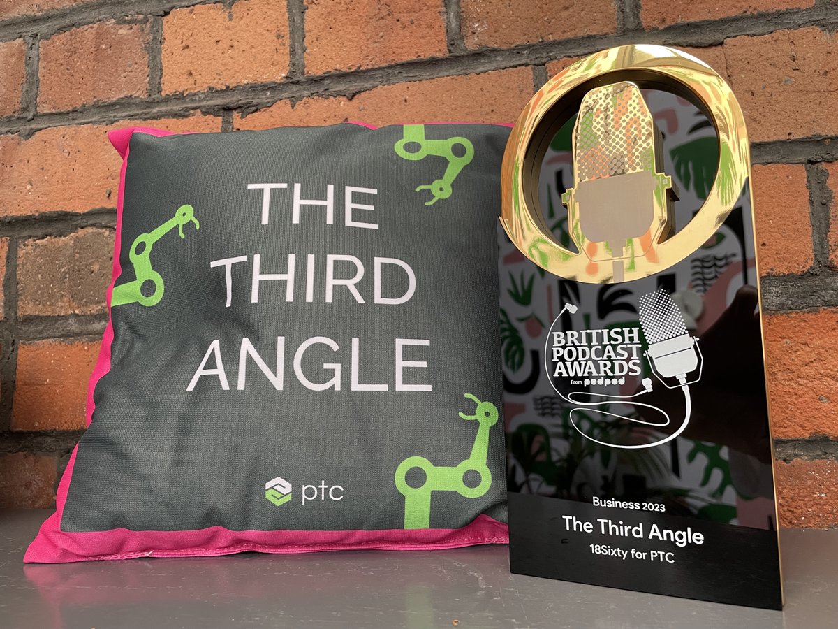 Eighteen_Sixty's tweet photo. Wow! The Third Angle, a podcast all about engineering and tech innovation that we make for industrial software company @PTC  won the GOLD Best Business Podcast @britpodawards😮! Huge congratulations to the PTC team, especially @JacquiACook and the excellent host Paul Haimes.👏.. https://t.co/q151gXVcV2