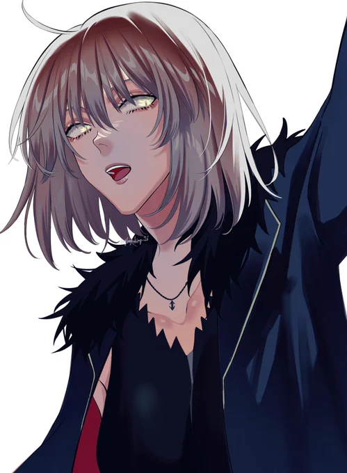 邪ンヌに壁ドンされるだけの絵 #FGO
