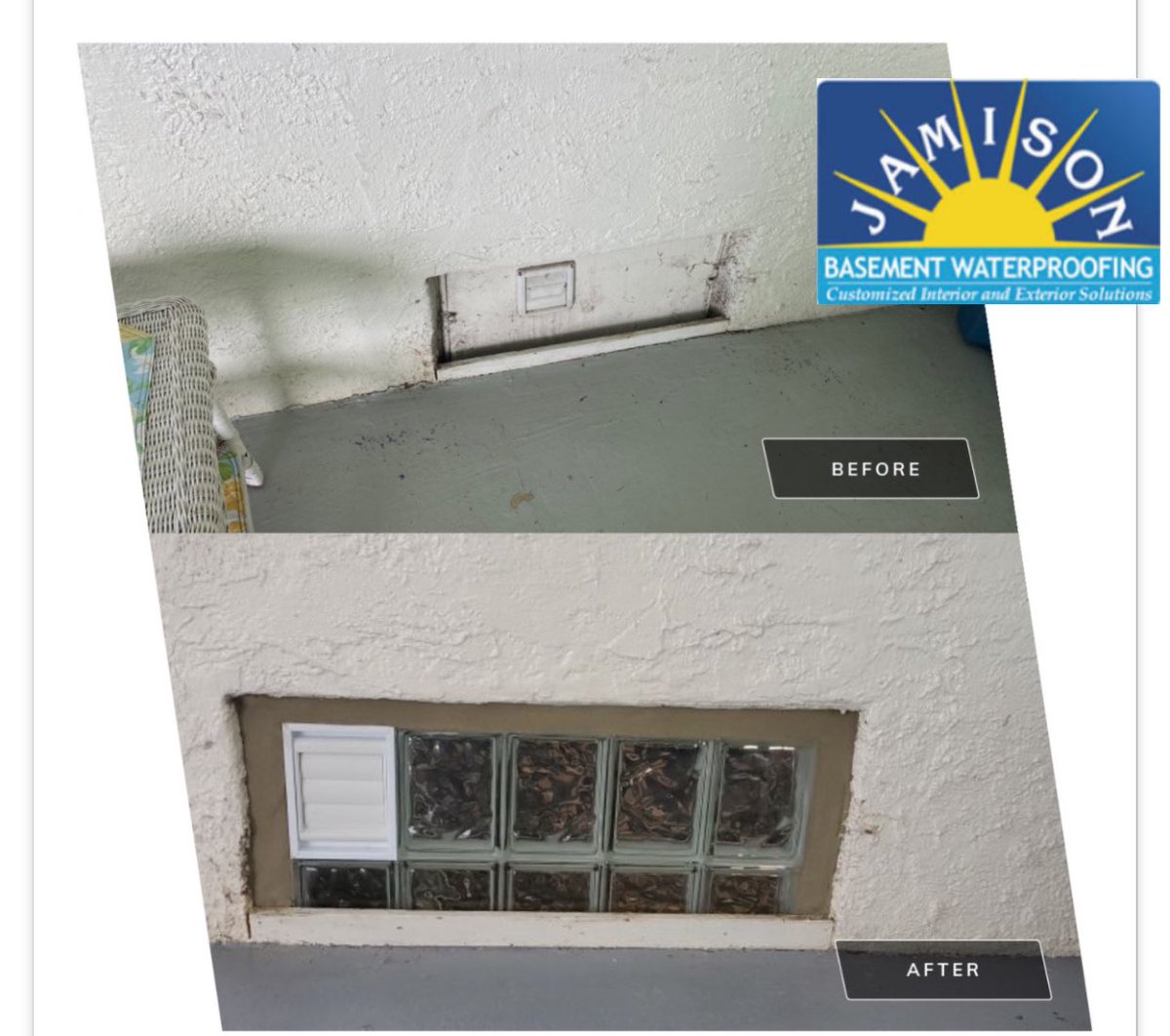 Jamisonbasement's tweet image. #Philadelphia Basement windows done by #JamisonBasementWaterproofing #Glassblockwindows