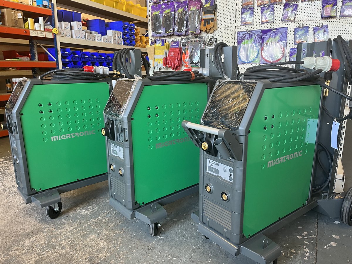 Three brand new Migatronic Sigma Core 550 MIG welders on their way to a vauled customer. For great prices on Migatronic range of machines, give us a call!