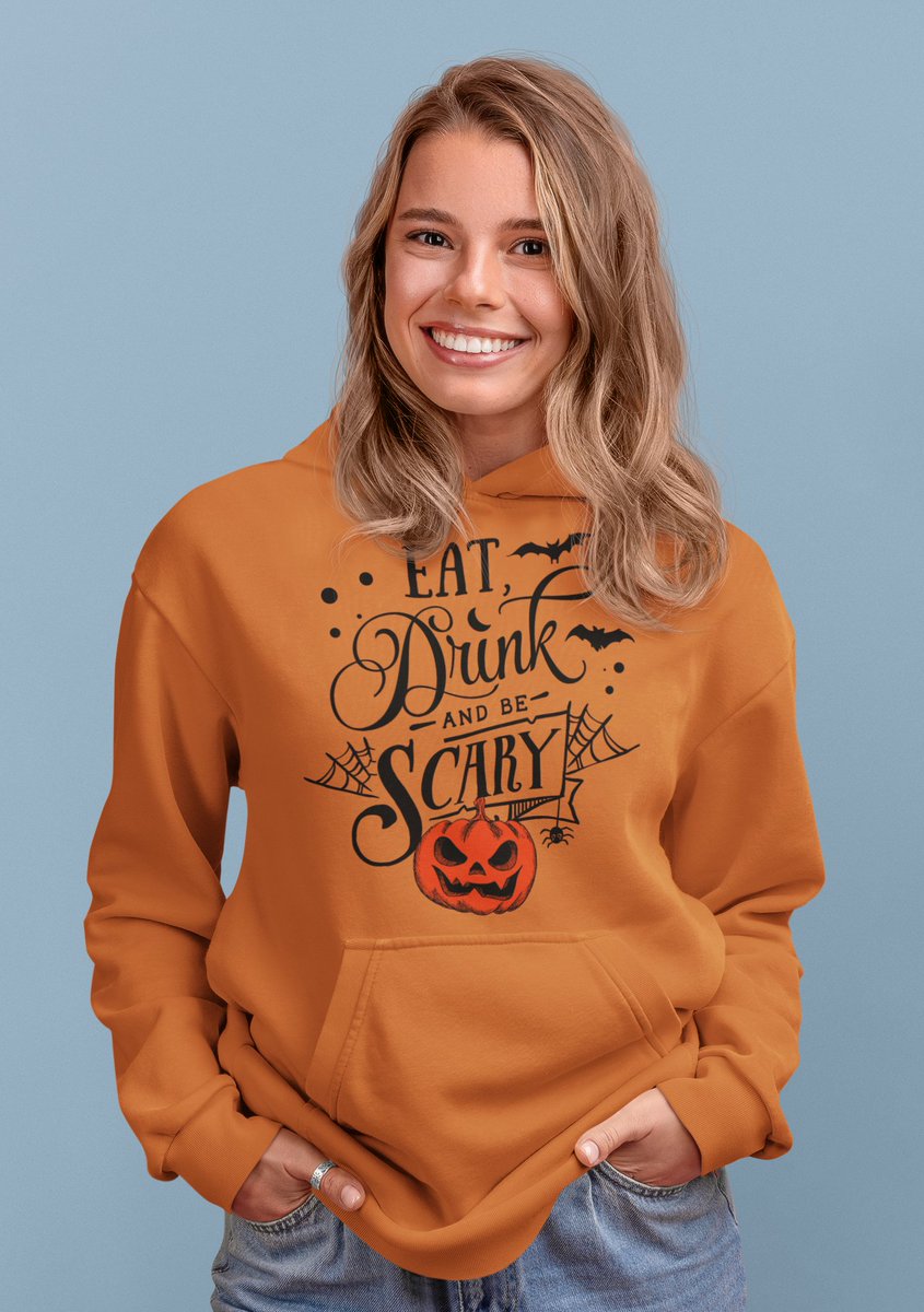 🎃 Embrace the spook-tacular season with our 'Eat, Drink and be Scary' Halloween hoodie! Whether you're haunting a party or staying in for a scary movie night, this hoodie has you covered. Shop now on Etsy👻🕷️ #HalloweenFashion #EtsyShop #Halloween2023 

shorturl.at/csvGK