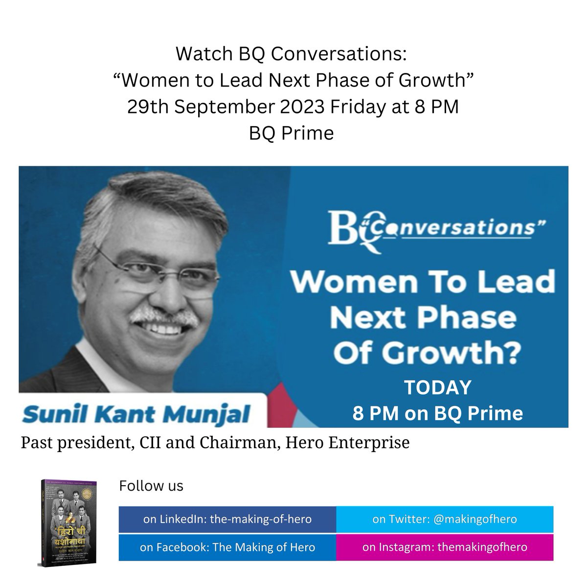 makingofhero's tweet photo. “Women are much smarter half of the population, it's actually a fact, and I have said this often and I am going to repeat that they are smart enough to make men feel now and then that they are smarter”. https://t.co/iJoYPAwRTC