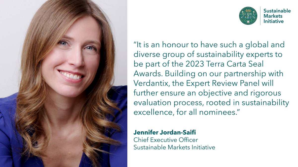 The Sustainable Markets Initiative recently announced its 2023 Terra Carta Seal Expert Review Panel who will work with @Verdantix to evaluate this year’s nominations and assess their alignment with the ten Terra Carta articles. Learn more: lnkd.in/g8Q6-Nba