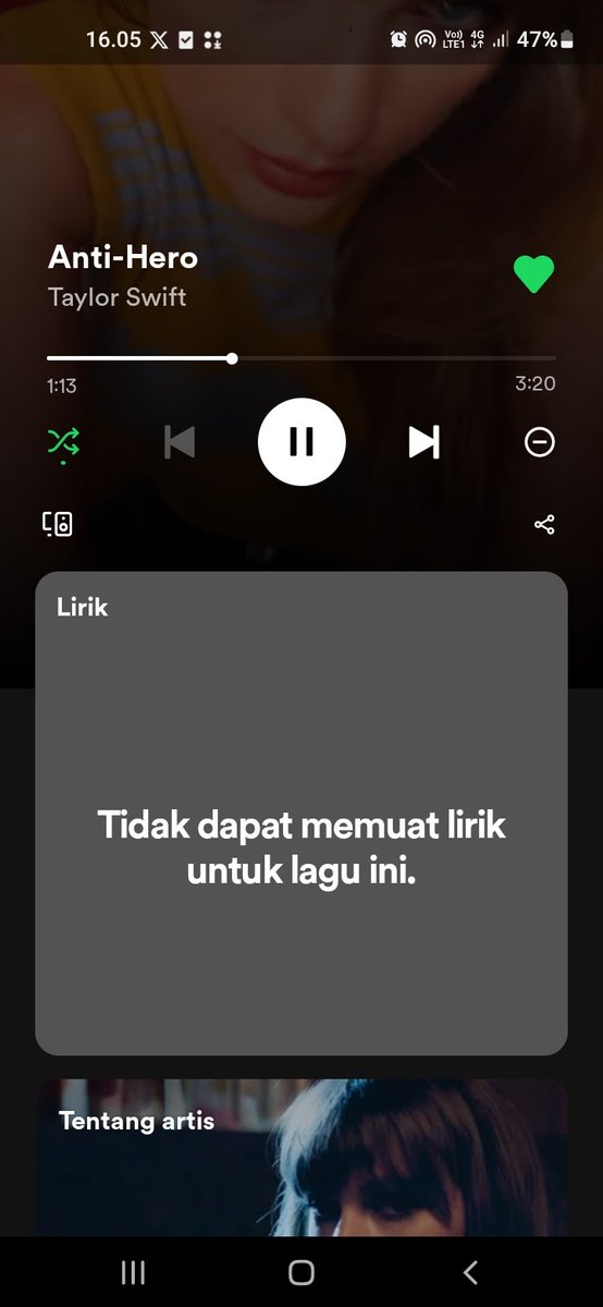 cchessky's tweet image. Kok punyaku ga ada liriknya, perasaan terakhir play masi ada. Apa skrg harus premium dulu baru muncul liriknya?😵😵‍💫