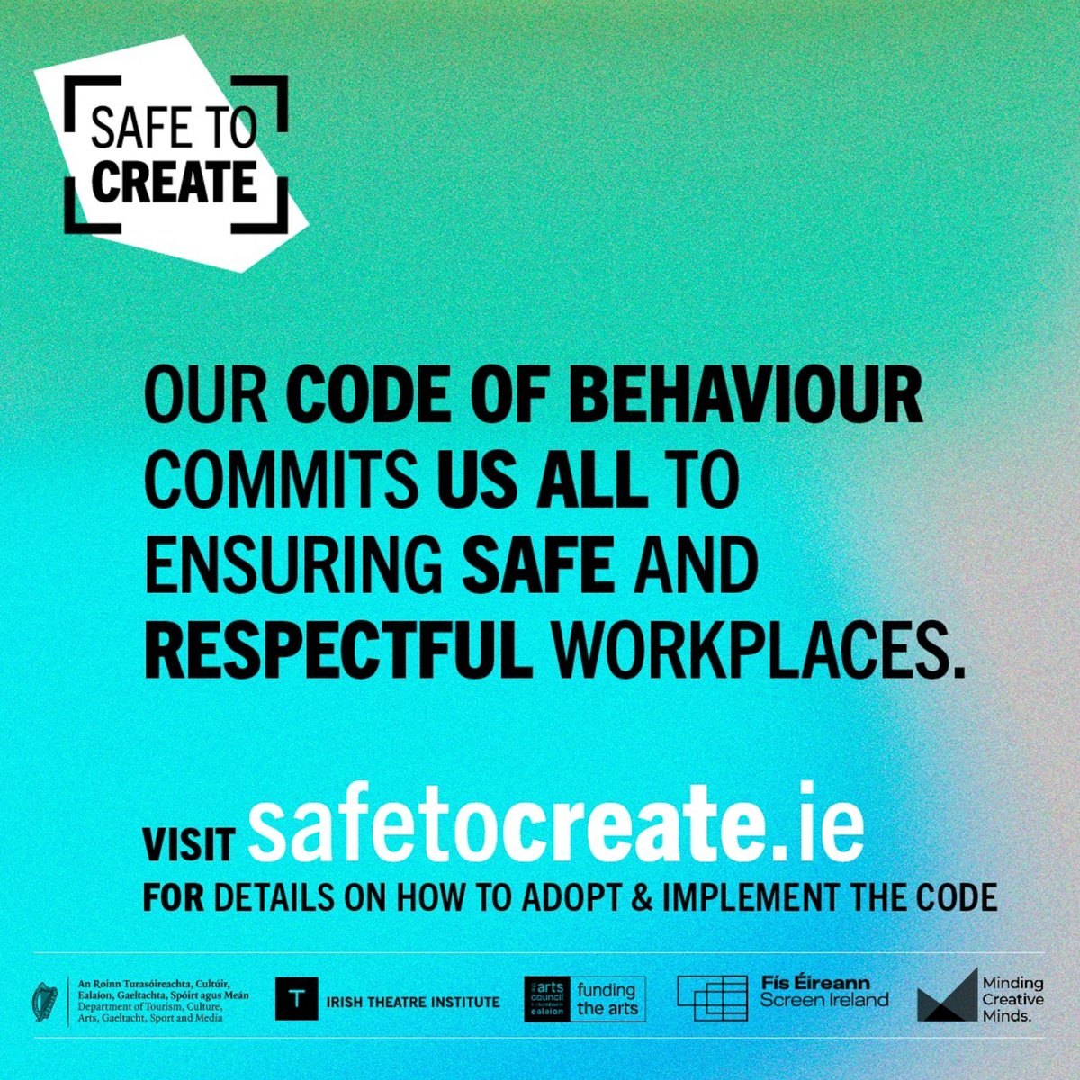 PhotoMuseumIRL's tweet photo. Photo Museum Ireland is Safe To Create. We're committed to providing a safe workplace for artists, arts workers, members and friends.
Find out more ๐ https://t.co/GYAU1bufjg
#safetocreate @DeptCultureIRL @safetocreate_ie https://t.co/9o1aAyOSGh