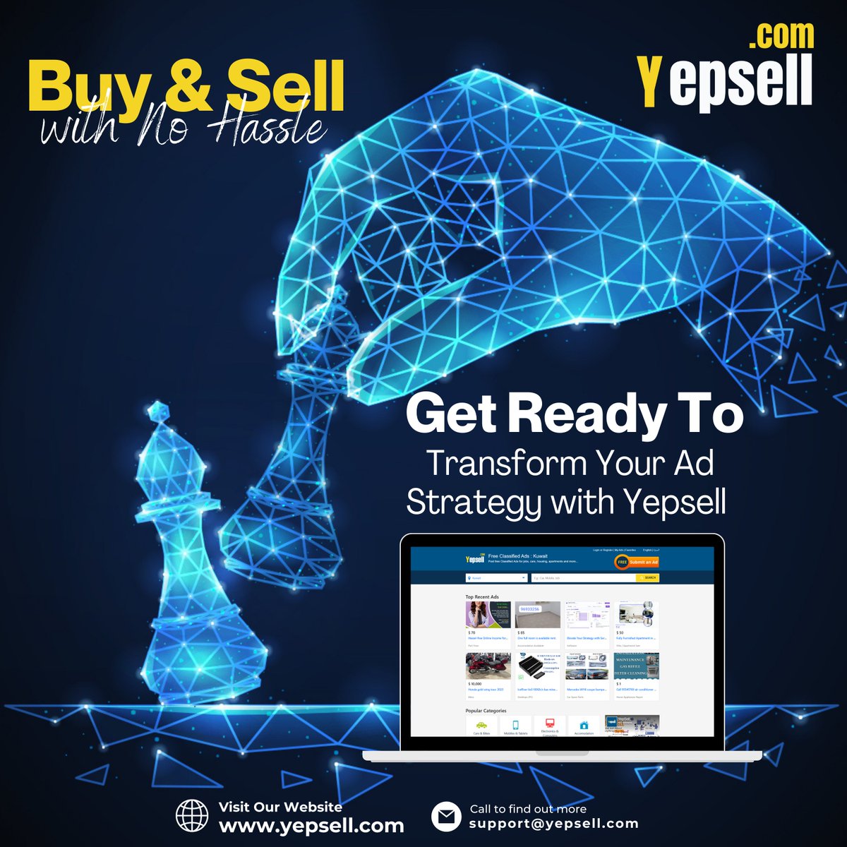 yepsellgroup's tweet photo. Make your business advertising shine with #Yepsell in #Kuwait!
Get ready to transform your ad strategy and take it to the next level with a powerful marketing tool.
Take advantage of this unique opportunity and make the most out of it.
π https://t.co/0IagXVi1jW https://t.co/HMEyAlYJYb