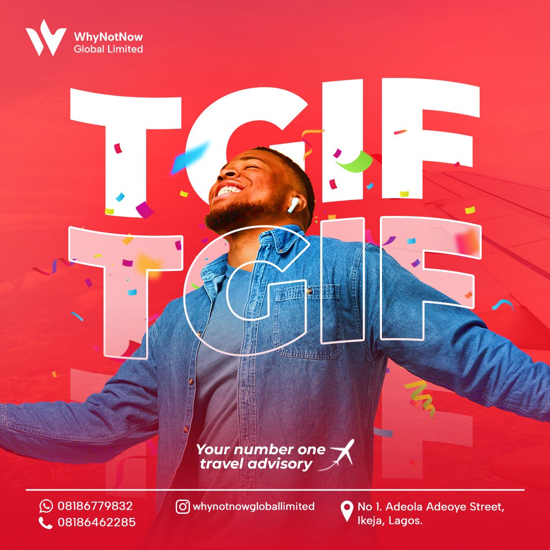 It's a Friday feeling💃

Thank God it's Friday 

Wishing you all a wonderful weekend.

#tgif #friday #fridayvibes #travelagent #travelconsultant #visa #schoolabroad #workabroad #studyabroad #permanentresidency #internationalstudents #visaapplication #migrate #studyvisa #workvisa