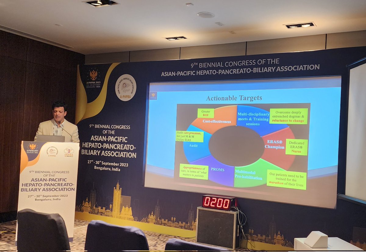sgeorgebarreto's tweet photo. @Mon_ish_K presenting the findings of the EPSILON study (ERAS for Pancreatoduodenectomy) - the way forward @APHPBA2023 @ErasSociety @IHPBA @ProfDemartines @Shrikhande_SV @d_roulin @HansDonaldeBoer https://t.co/V14lbhI4n2