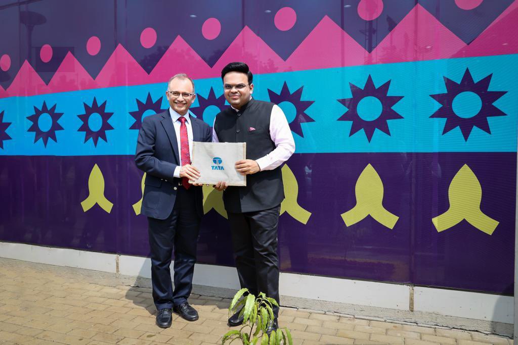 Jay Shah (@jayshah) on Twitter photo 🌱🏏 Proud to announce a momentous milestone for Indian cricket! 🇮🇳 We've partnered with <a href="/TataCompanies/">Tata Group</a> in an eco-friendly endeavour to plant 147,000 saplings. 🌿 The symbolic 100,000th sapling found its home at the iconic Shri Narendra Modi Stadium, embodying our commitment to 🌱🏏 Proud to announce a momentous milestone for Indian cricket! 🇮🇳 We've partnered with <a href="/TataCompanies/">Tata Group</a> in an eco-friendly endeavour to plant 147,000 saplings. 🌿 The symbolic 100,000th sapling found its home at the iconic Shri Narendra Modi Stadium, embodying our commitment to