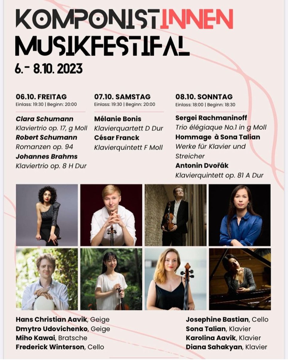 Konzerttipp in Frankfurt:
6.-8.10 in der Orangerie