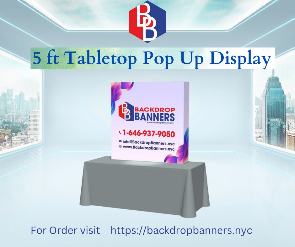 '📷 Elevate Your Presentation 📷 
For Order Visit : backdropbanners.nyc/.../5-ft-table…
Or
📷1-646-937-9050
#TradeShowEssentials #TabletopDisplay'#corporateevents #newyorkcity #newyork #eventplanning #nycprinting #PersonalizedExperience #eventprofs #professionallook #networkingevent