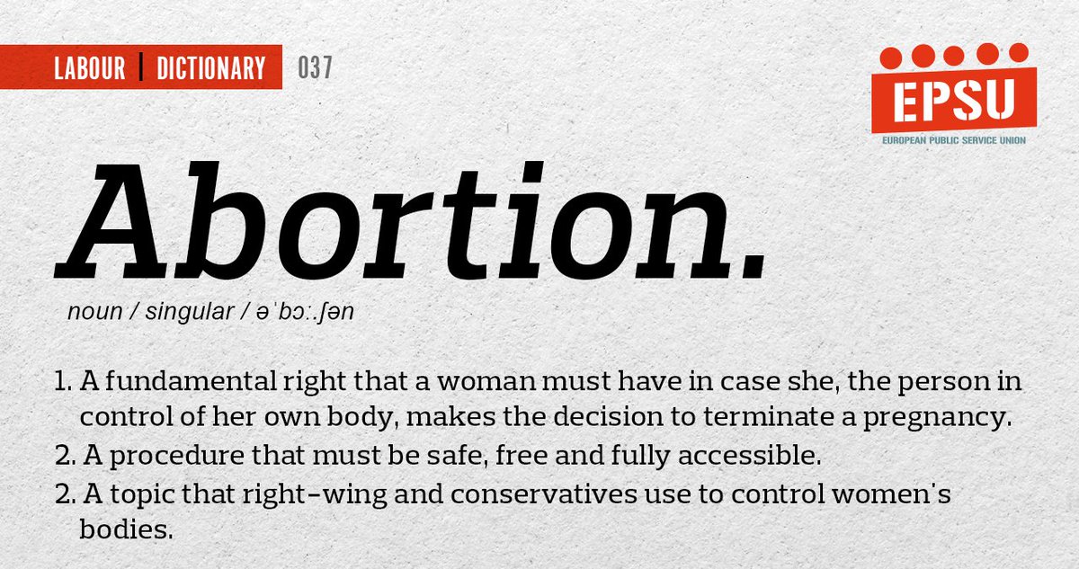 EPSUnions's tweet photo. 📝Today, EPSU #LabourDictionary touches upon a topic that men speak more than women: #abortion.
On #SafeAbortionDay, we reiterate our commitment to the fight for safe, free and accessible abortion.
We are in #solidarity with our sisters whose rights are stolen around the world. https://t.co/CE3ls2hyZn