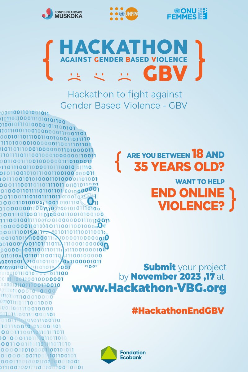 ffmuskoka's tweet photo. Approximately 54% of women experience online violence. @ONUFemmes , @unfpa and the @ffmuskoka are organizing the #HackathonEndGBV to fight #online violence against women and girls. You have ideas or solutions? 
👉🏽Registration link: https://t.co/tCRB1mzioJ https://t.co/ApKcp8MTmO