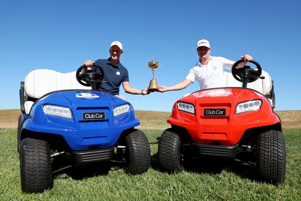 As the <a href="/rydercup/">Ryder Cup</a> kicks off today in Rome, the big question on everyone's lips is who will win?

The Blue or Red @ClubCar golf buggy? 🤔

#Golf #RyderCup #Europe #TeamEurope #America #TeamAmerica #Rome