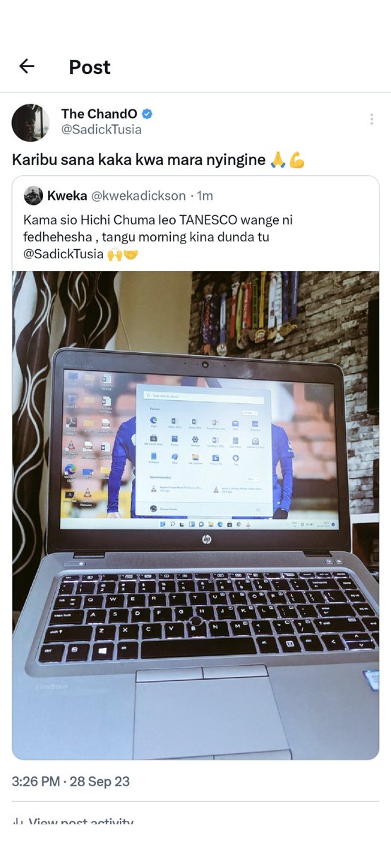 chandolaptops's tweet photo. Wateja wetu wa @ChandoMaterials kwa Instagram tunapatikana kwenye page hii inavyokwenda kwa jina la "CHANDO LAPTOP" nendeni mkatufollow pia mnaweza pata update mbalimbali za laptop kule.

Karibu sana kwa changamoto yoyote ya laptop tupigie/Whatsapp us 0762-305-991☎️ https://t.co/yAcsOXV69H