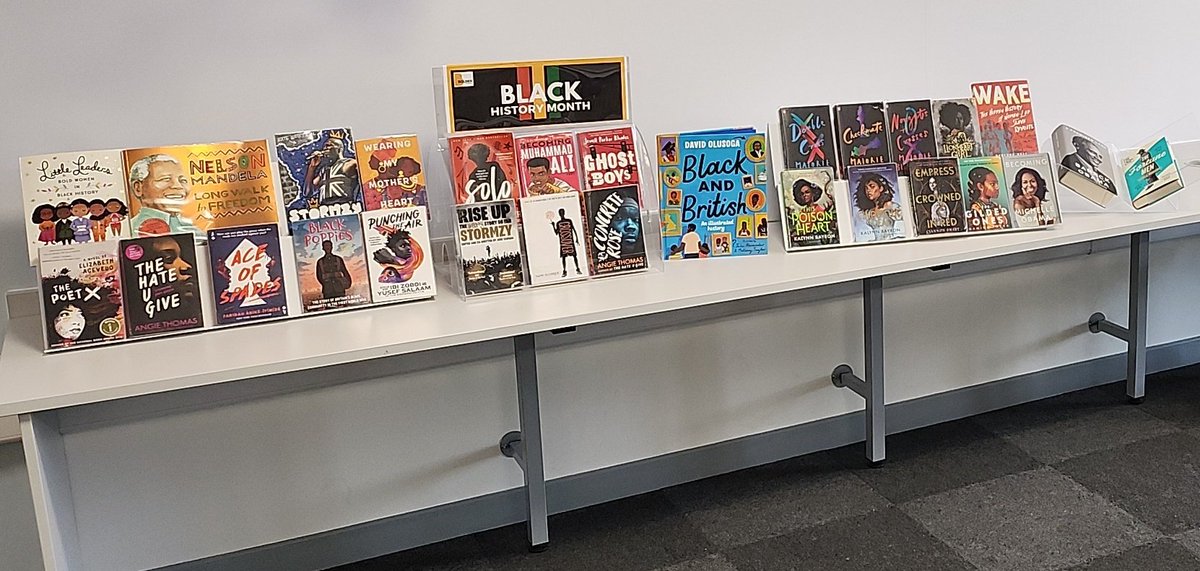 Getting ready to celebrate #BlackHistoymonth in our Bolder school library 2023! #secondary school #reading #secondaryschools #library #books #fiction #nonfiction