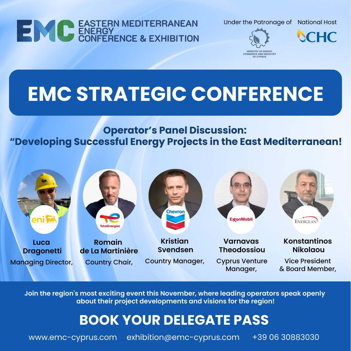 EMC Eastern Mediterranean Conference & Exhibition (@emccyprus) on Twitter photo Heading Toward EMC 2023!
The ๐๐ ๐ ๐ฎ๐ฌ๐ฎ๐ฏ ๐ฆ๐๐ฟ๐ฎ๐๐ฒ๐ด๐ถ๐ฐ ๐๐ผ๐ป๐ณ๐ฒ๐ฟ๐ฒ๐ป๐ฐ๐ฒ, taking place from November 28th to 30th in Limassol, Cyprus, is all set to become the most important gathering of stakeholders in the Eastern Mediterranean energy sector in 2023.
#EMC2023 Heading Toward EMC 2023!
The ๐๐ ๐ ๐ฎ๐ฌ๐ฎ๐ฏ ๐ฆ๐๐ฟ๐ฎ๐๐ฒ๐ด๐ถ๐ฐ ๐๐ผ๐ป๐ณ๐ฒ๐ฟ๐ฒ๐ป๐ฐ๐ฒ, taking place from November 28th to 30th in Limassol, Cyprus, is all set to become the most important gathering of stakeholders in the Eastern Mediterranean energy sector in 2023.
#EMC2023